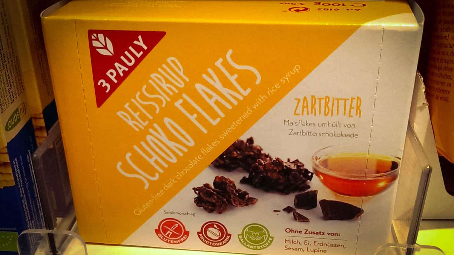 Reissirup Schoko Flakes Zartbitter – Fruktoseintoleranz